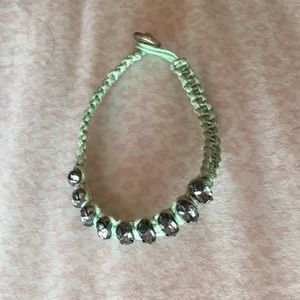 Light Green Jeweled Bracelet
